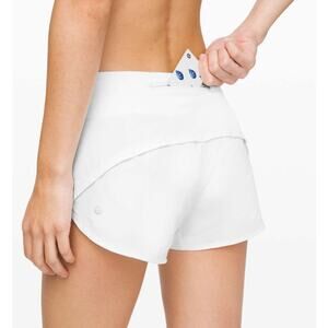 Lululemon Speed Up Shorts 2.5" White Size 6 W7ATFR